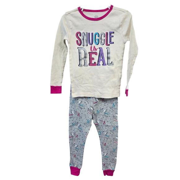 5/$15 "Snuggle is Real" Pajamas - Wonder Nation - 4T - Picture 1 of 4